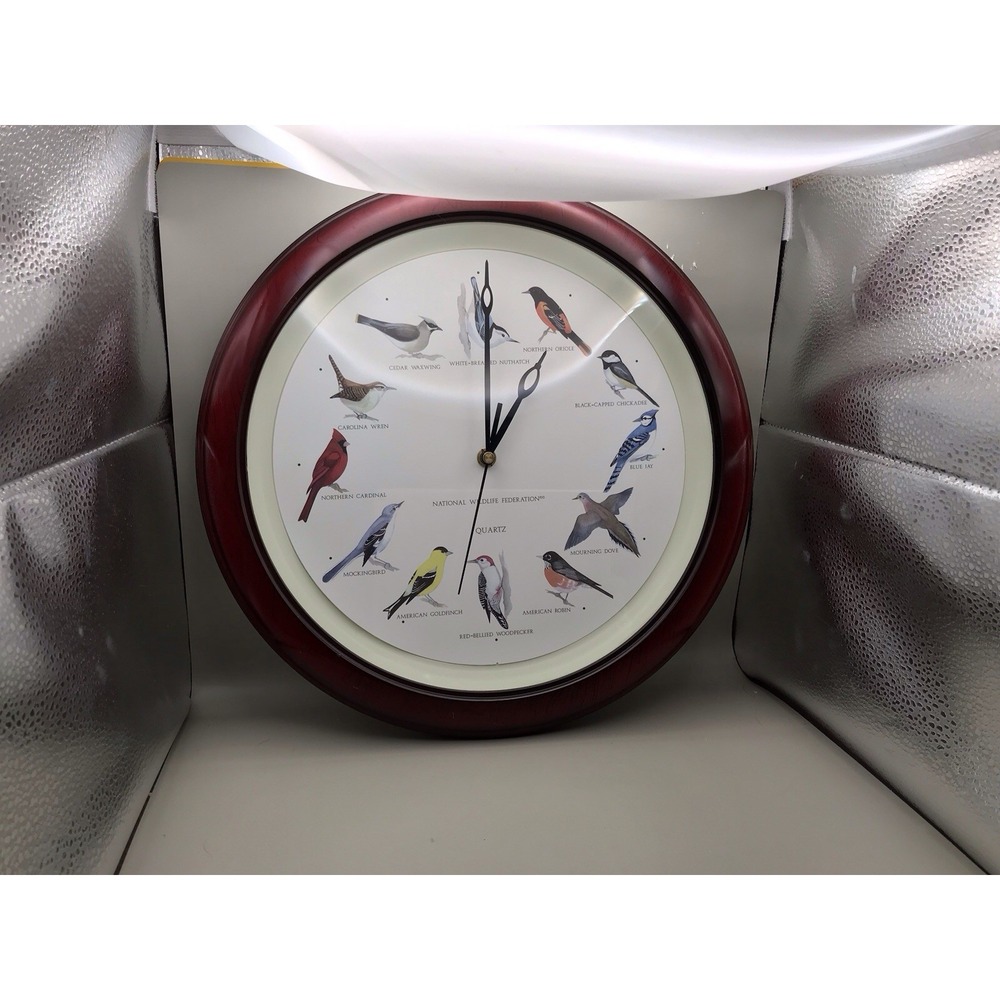 Audubon Clock With Chimes Of Bird Calls Tested Works - Picture 2 of 12